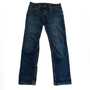 Levi's Men's Blue Jeans W32 L29 Straight Leg Dark Wash